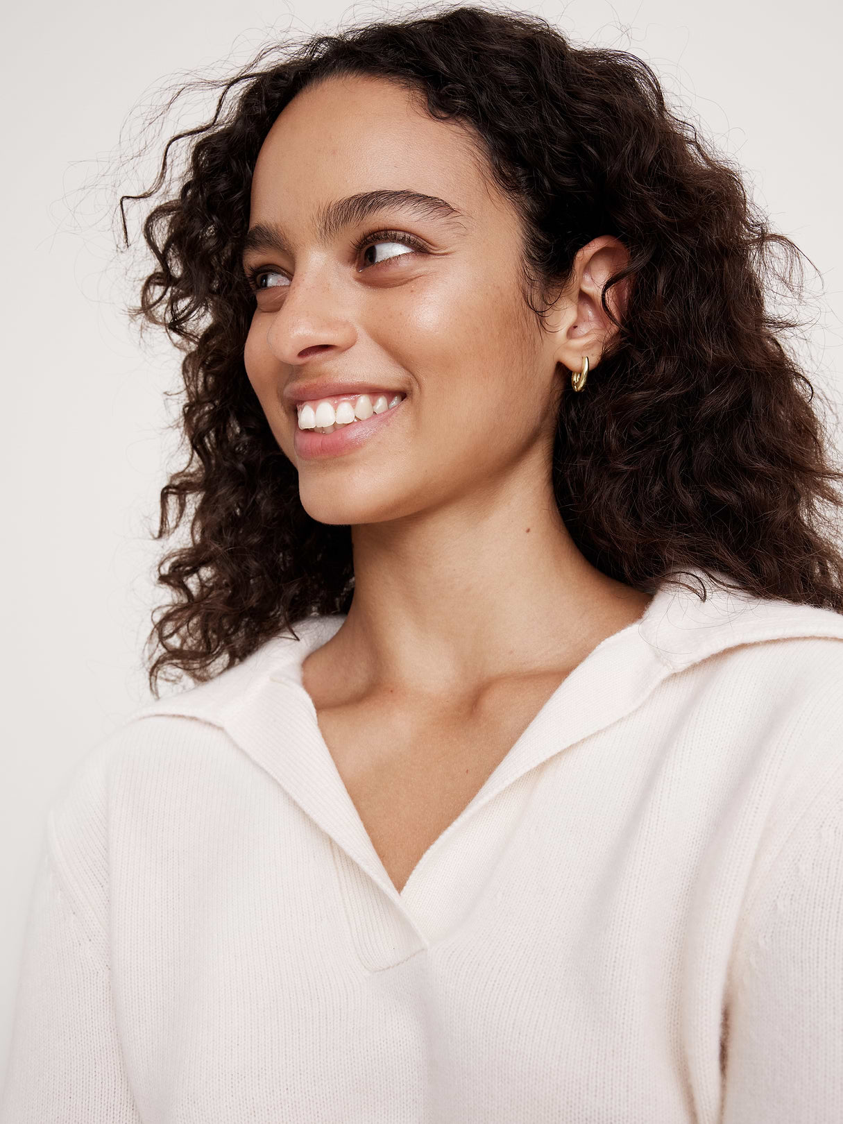 Ravena Oval Huggie Hoop Earrings Set Of 3 by Aureus + Argent - Gold