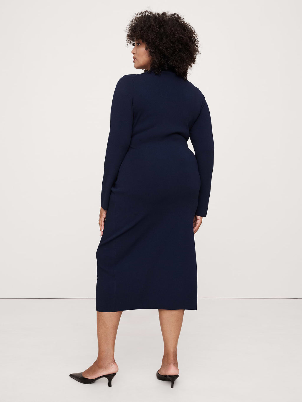 Polo Wrap Sweater Dress - Hyper Navy Blue