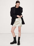 Satin Mini Skirt - Natural Beige