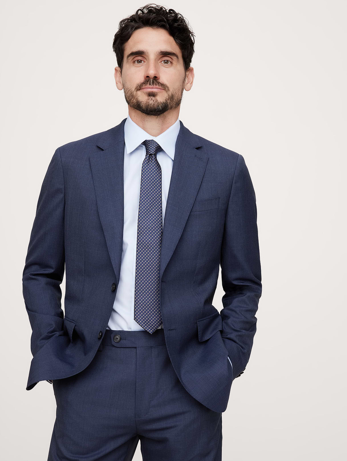 Signature Italian Rustico Suit Jacket - Blue