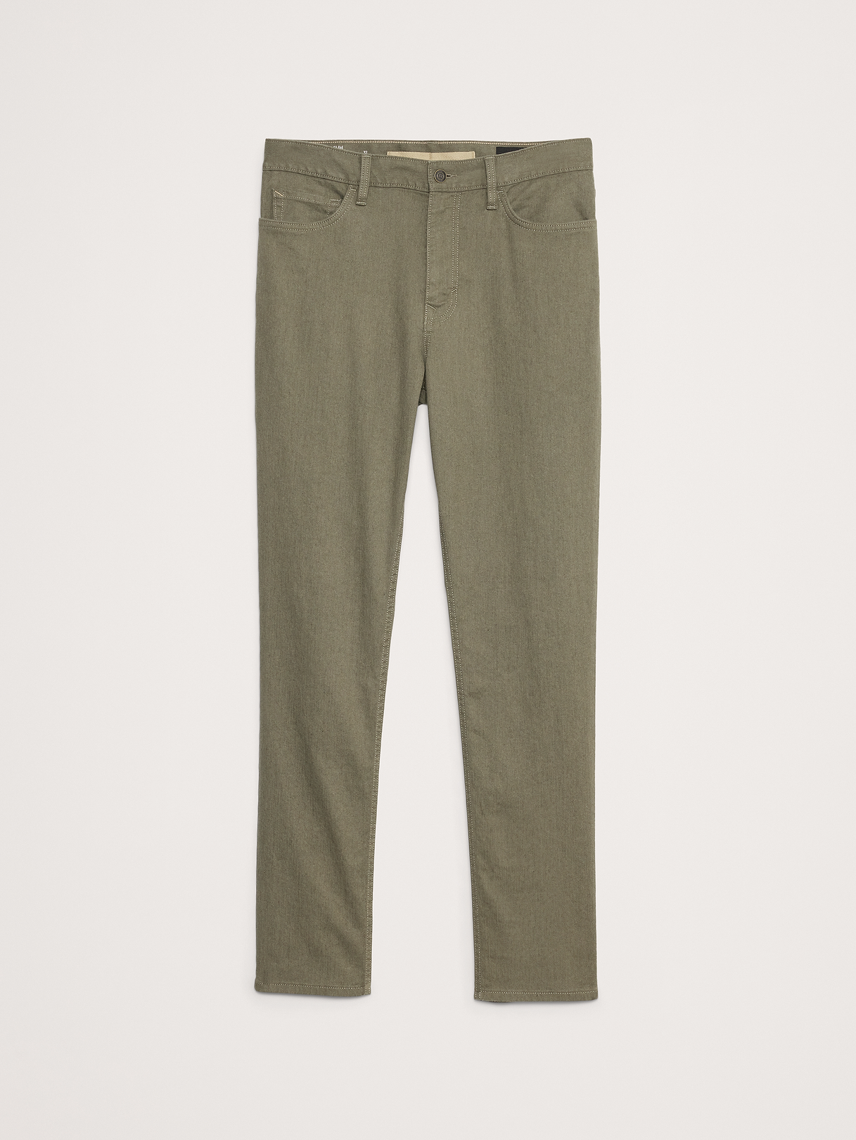 Slim Linen-Cotton Traveler Pant - Dark Olive Green