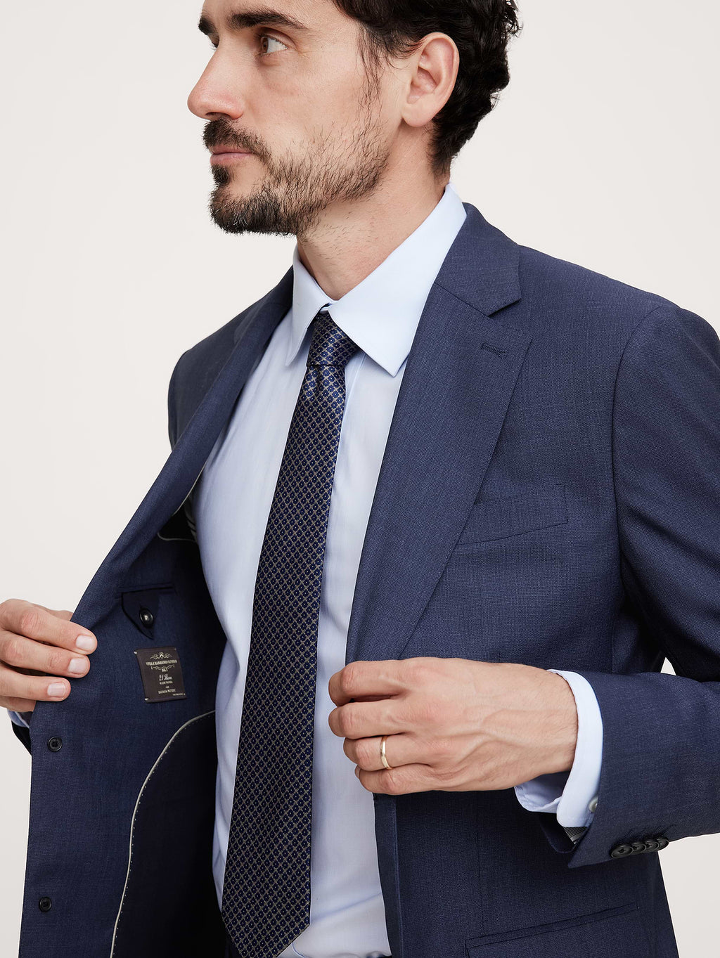 Signature Italian Rustico Suit Jacket - Blue