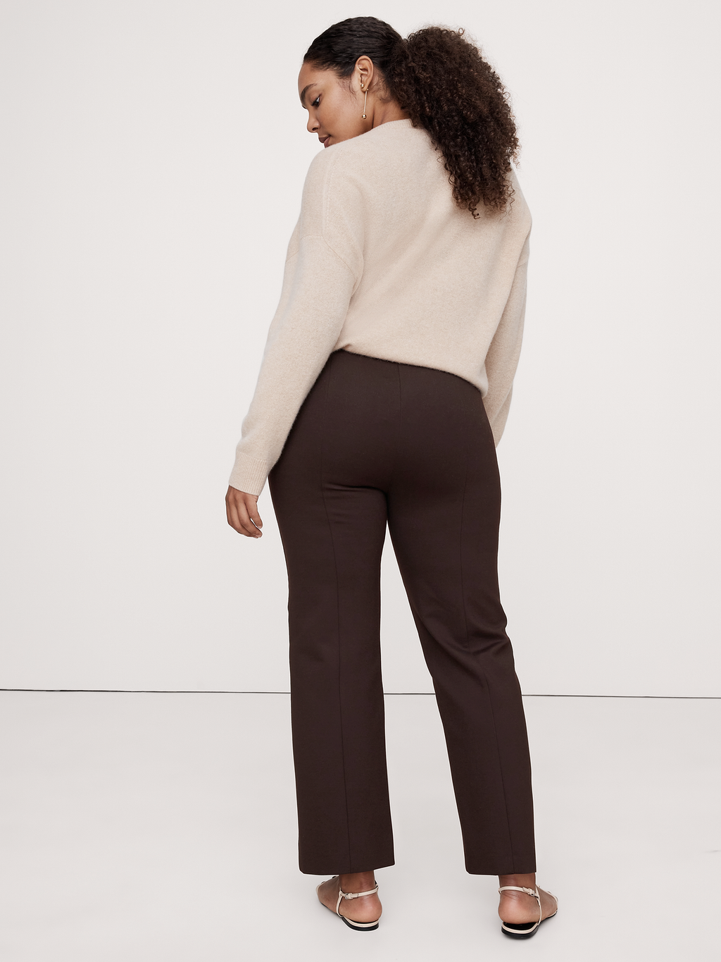 Fitted Everywhere Ponte Ankle Pant - Chocolate Ganache Brown