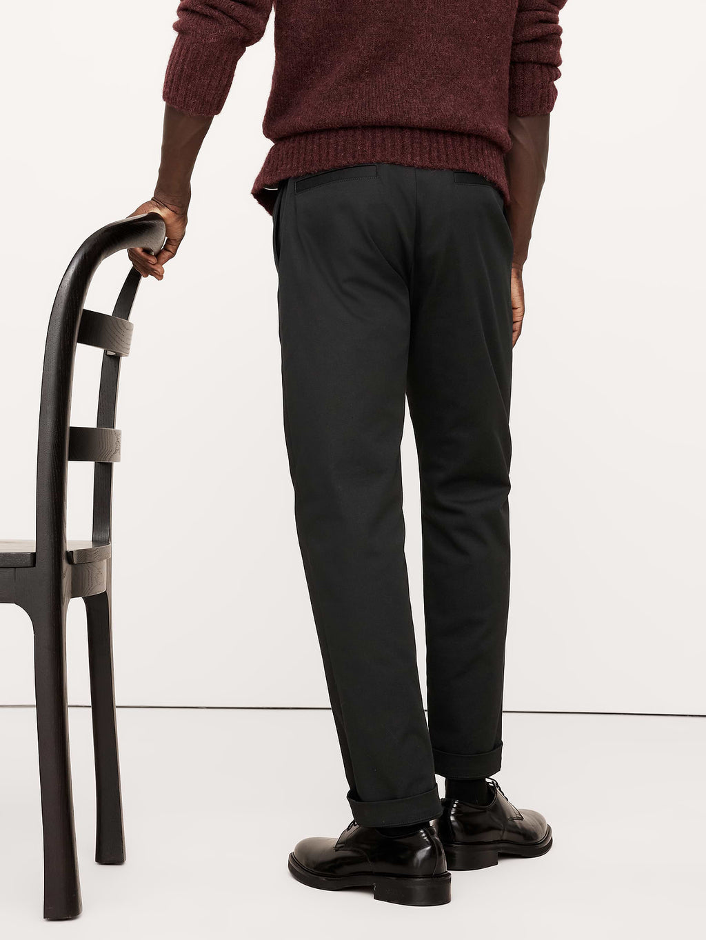 Straight Italian-Stretch Chino - Black