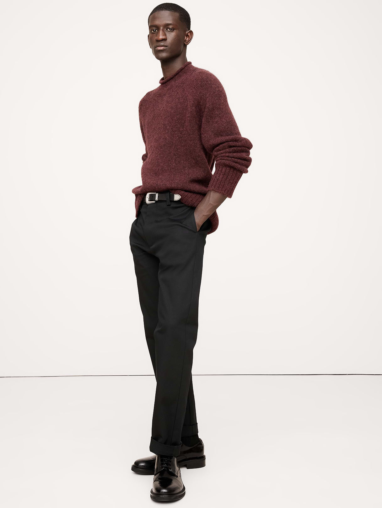 Straight Italian-Stretch Chino - Black