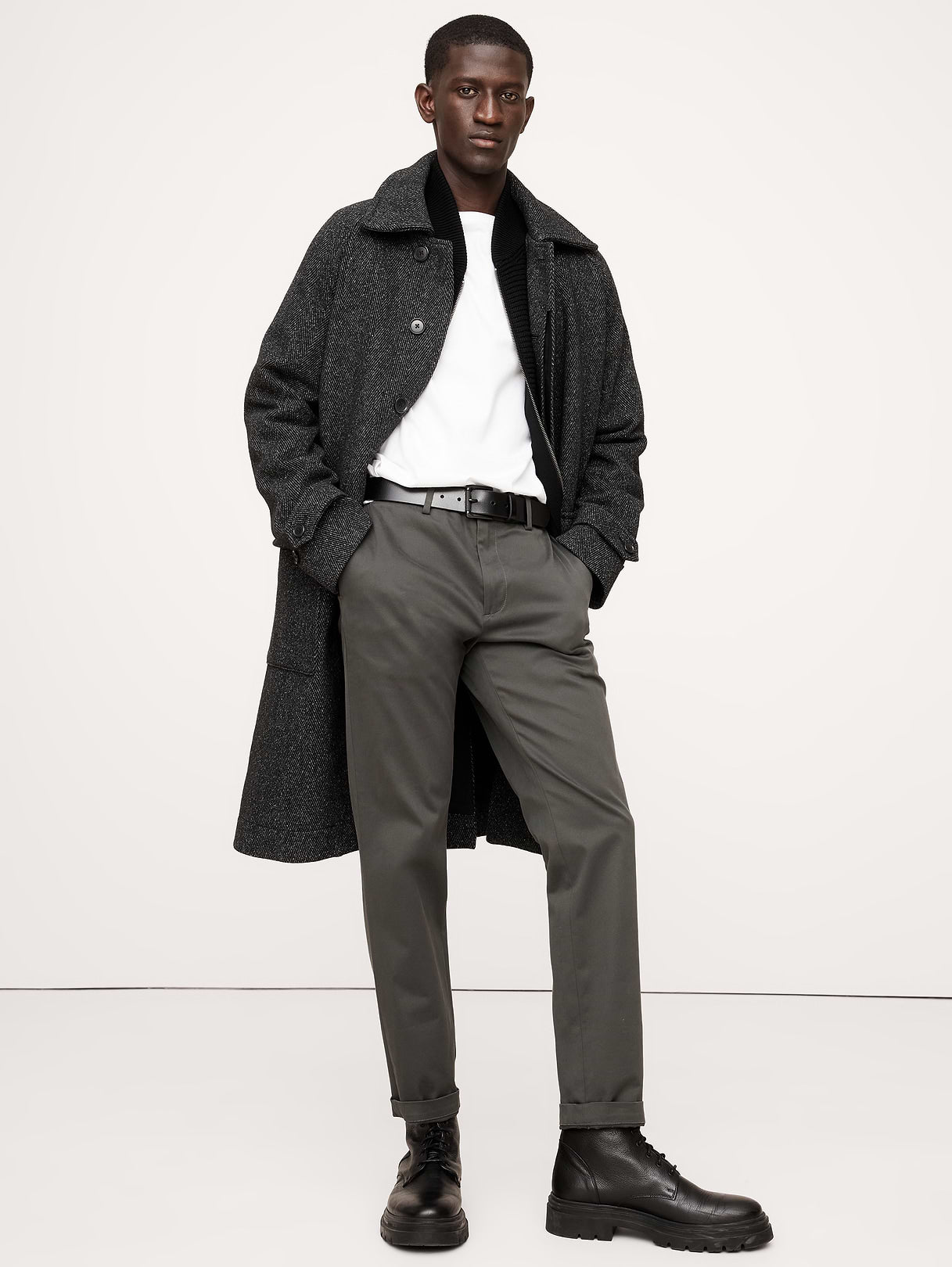 Slim Rapid Movement Chino - Anthracite Gray