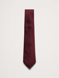 Solid Silk Tie - Burgundy Red