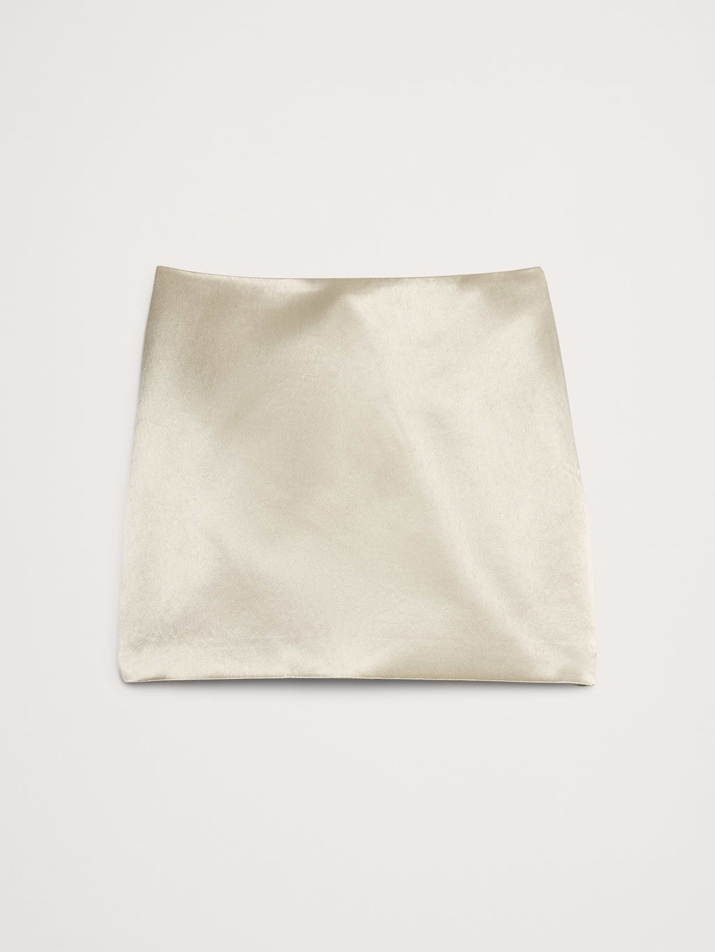 Satin Mini Skirt - Natural Beige