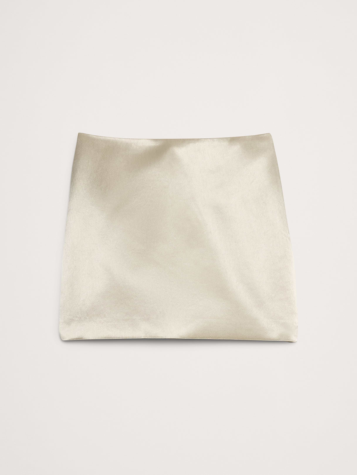 Satin Mini Skirt - Natural Beige