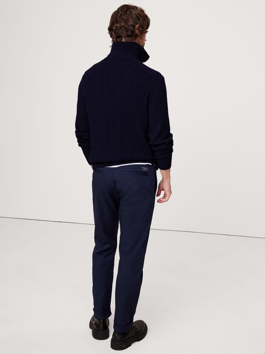 Straight Italian-Stretch Chino - Navy Blue