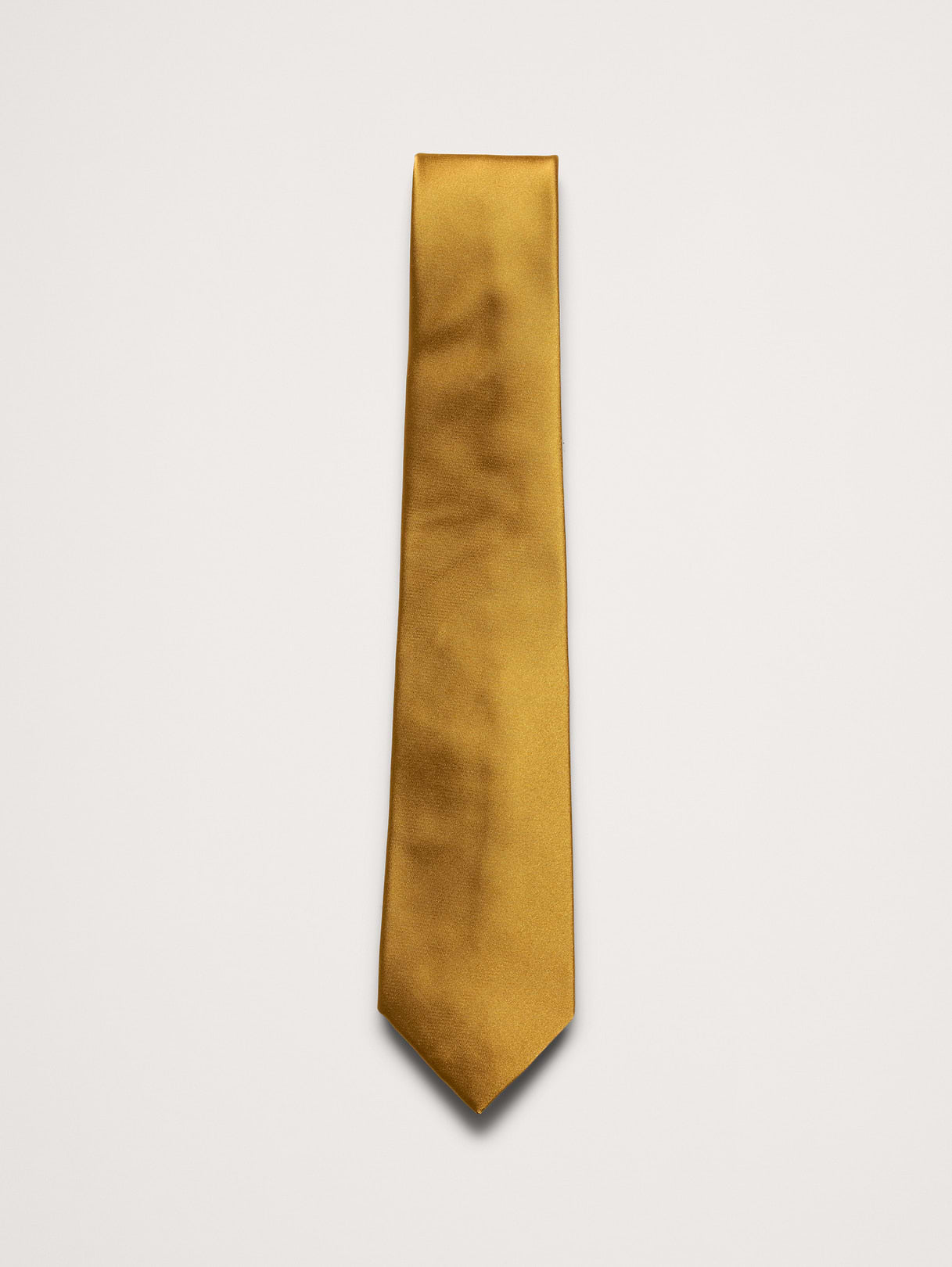 Solid Silk Tie - Ochre Yellow