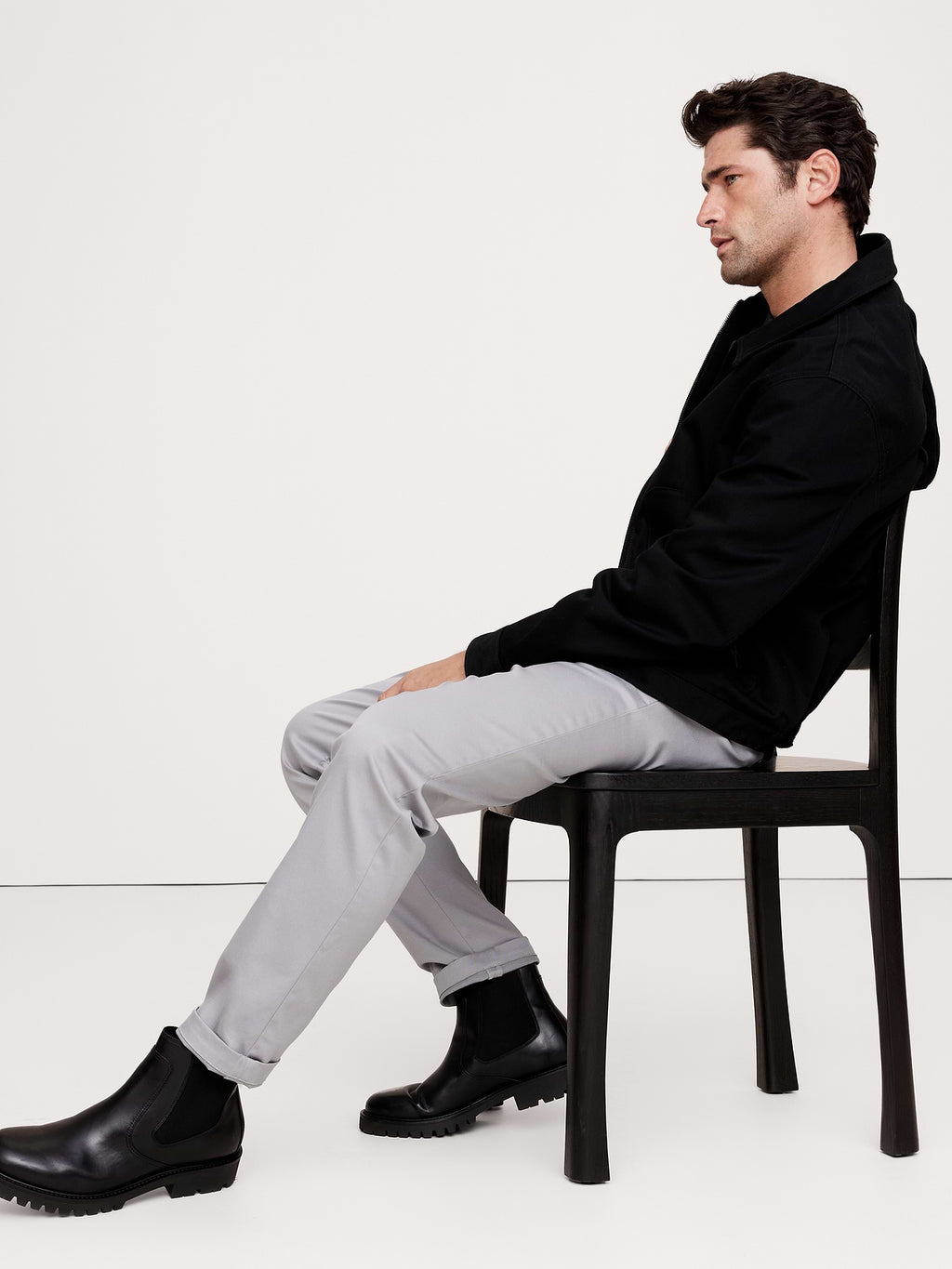 Slim Rapid Movement Chino - Cliff Gray