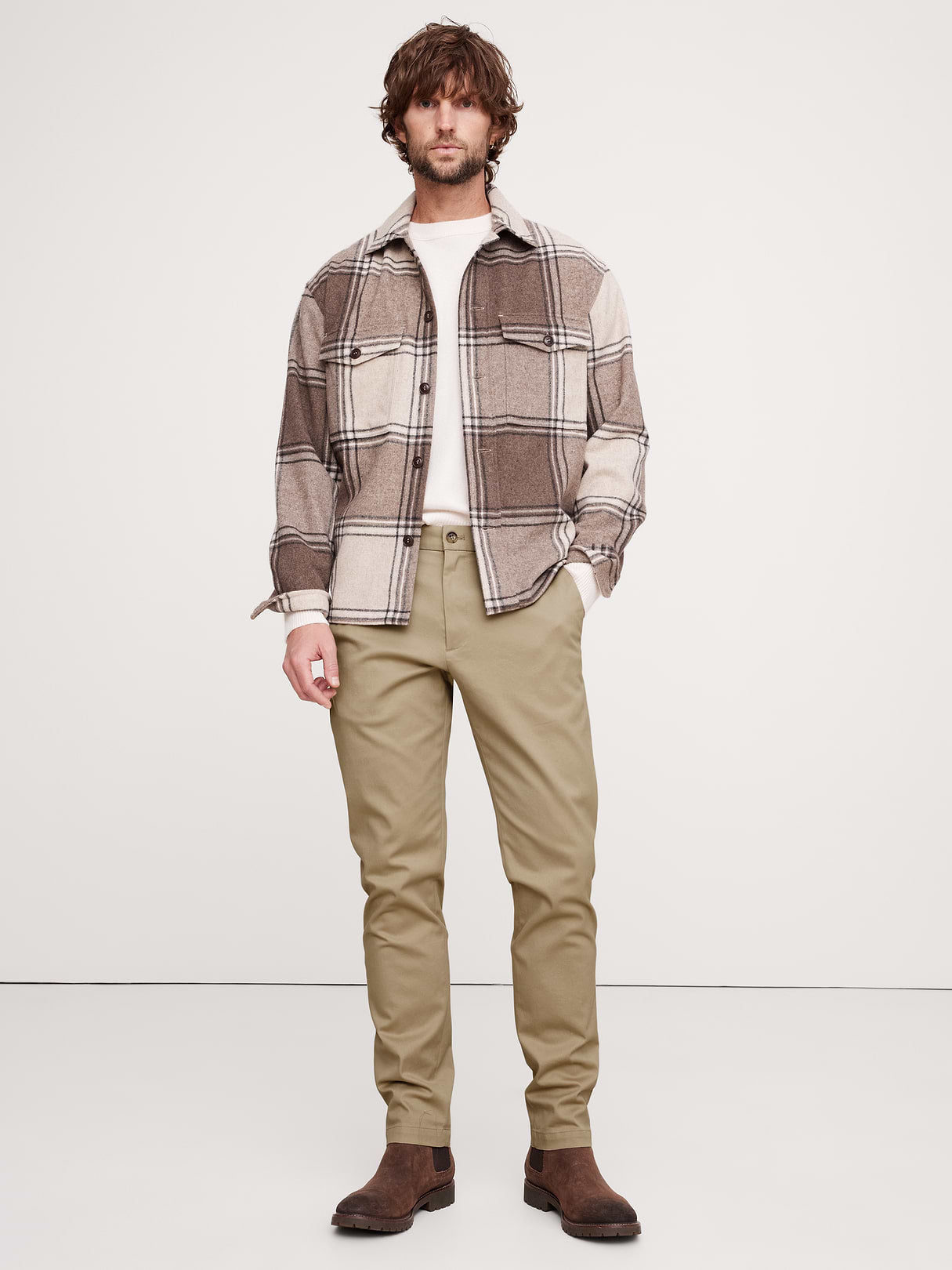 Slim Rapid Movement Chino - Khaki Beige