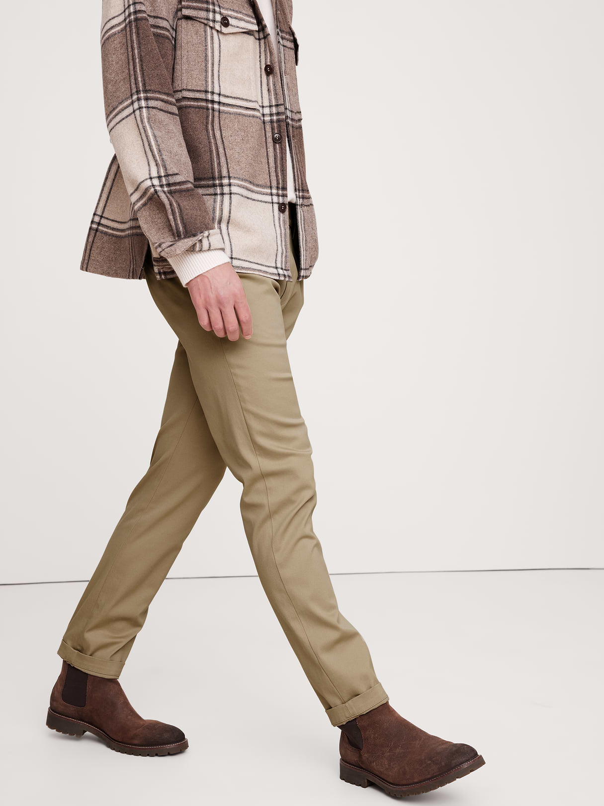 Slim Rapid Movement Chino - Khaki Beige