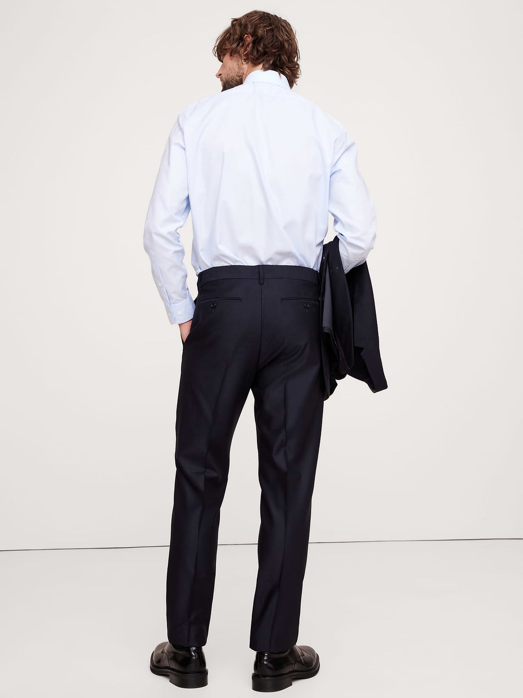 Signature Italian Hopsack Suit Pant - Navy Blue