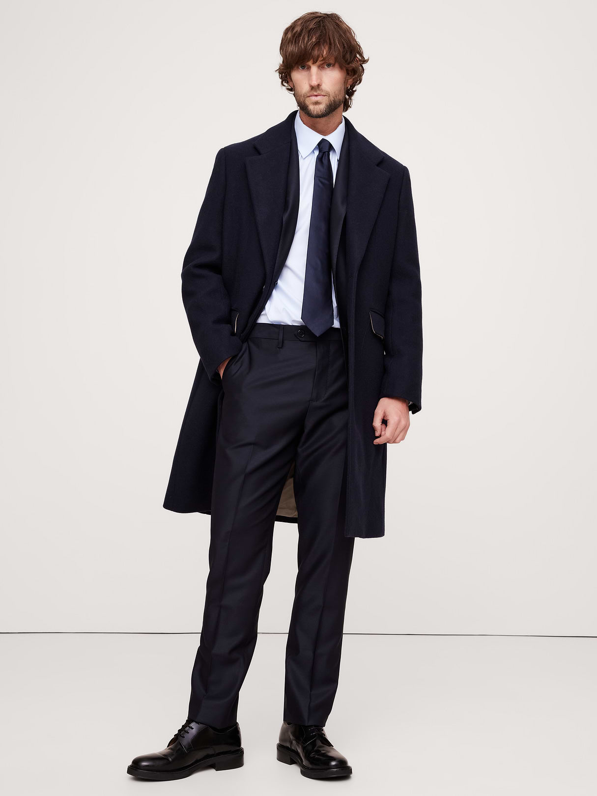 Signature Italian Hopsack Suit Pant - Navy Blue