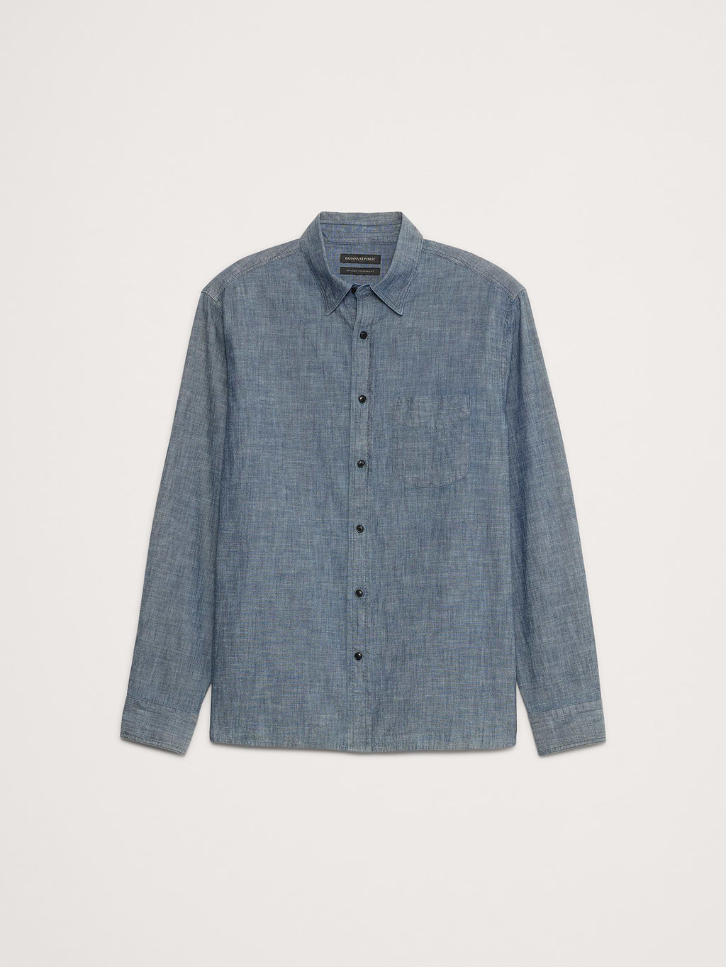 Standard-Fit Chambray Shirt - Medium Blue