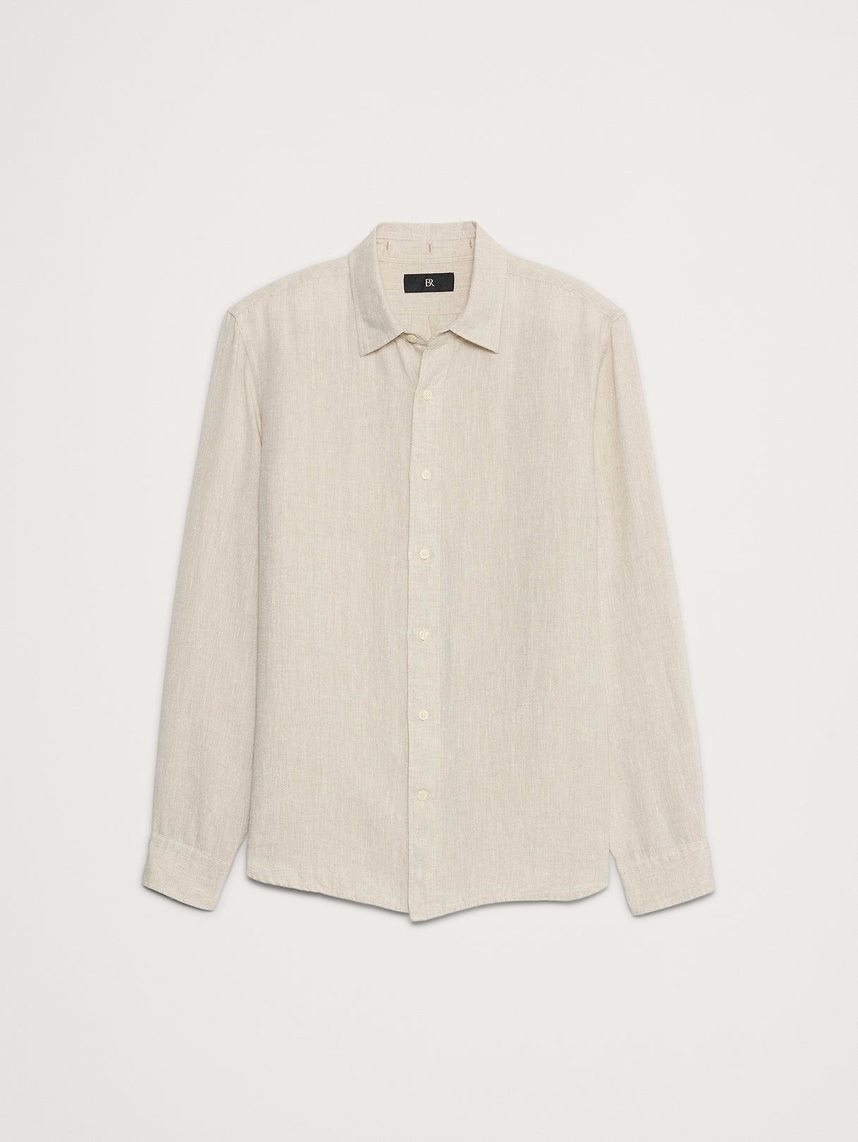 Slim-Fit Linen Shirt - Natural Beige