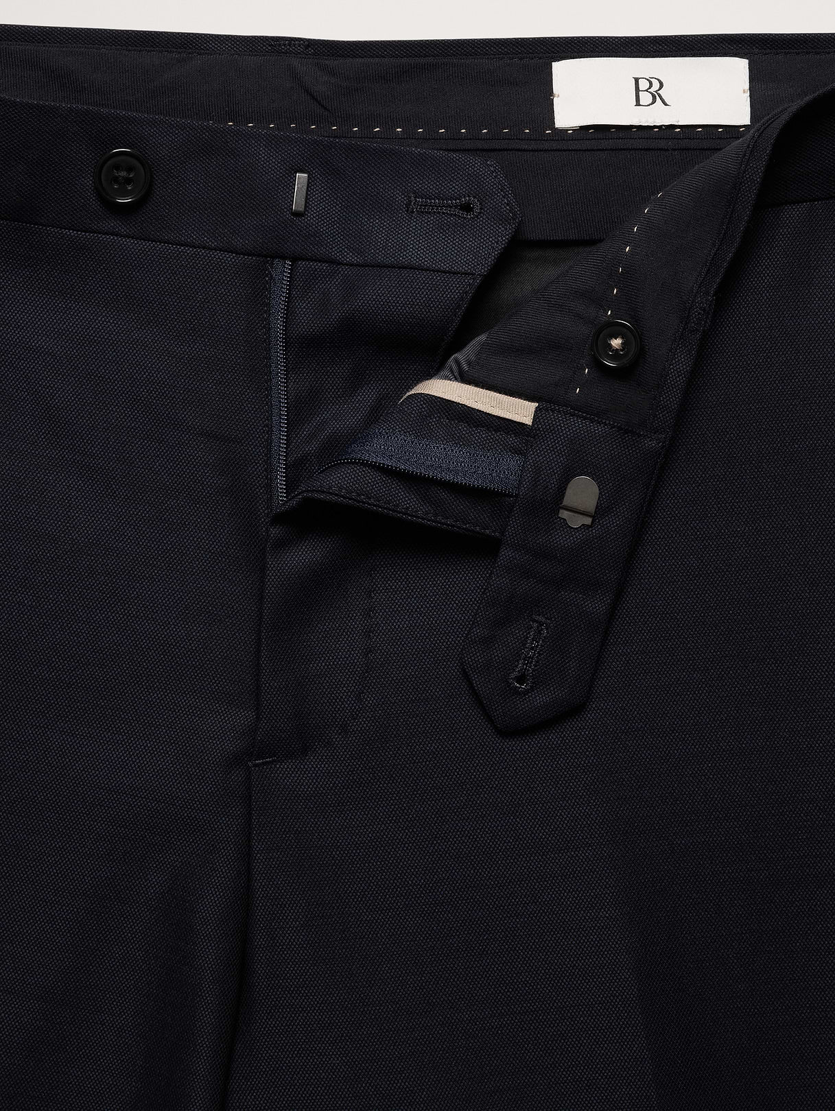 Signature Italian Hopsack Suit Pant - Navy Blue