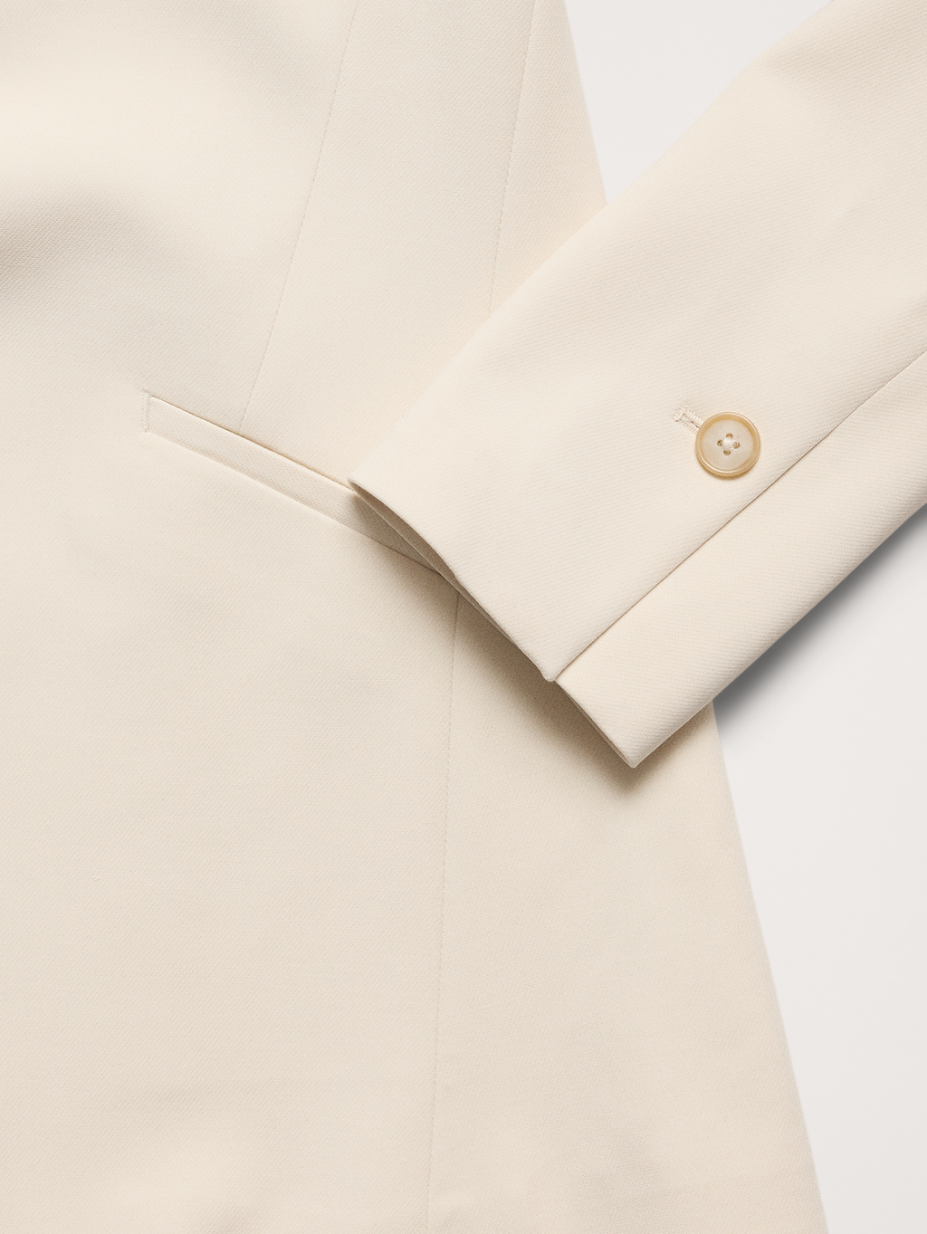 Slim Refined Blazer - Cream White