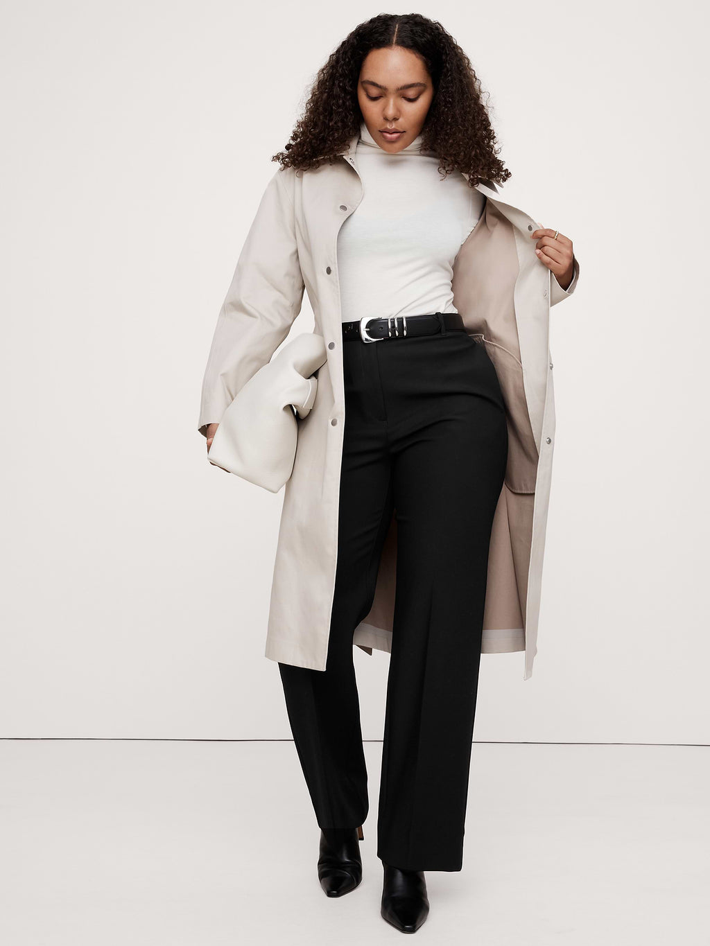 Ultra High-Rise Modern Straight City Stretch Pant - Black