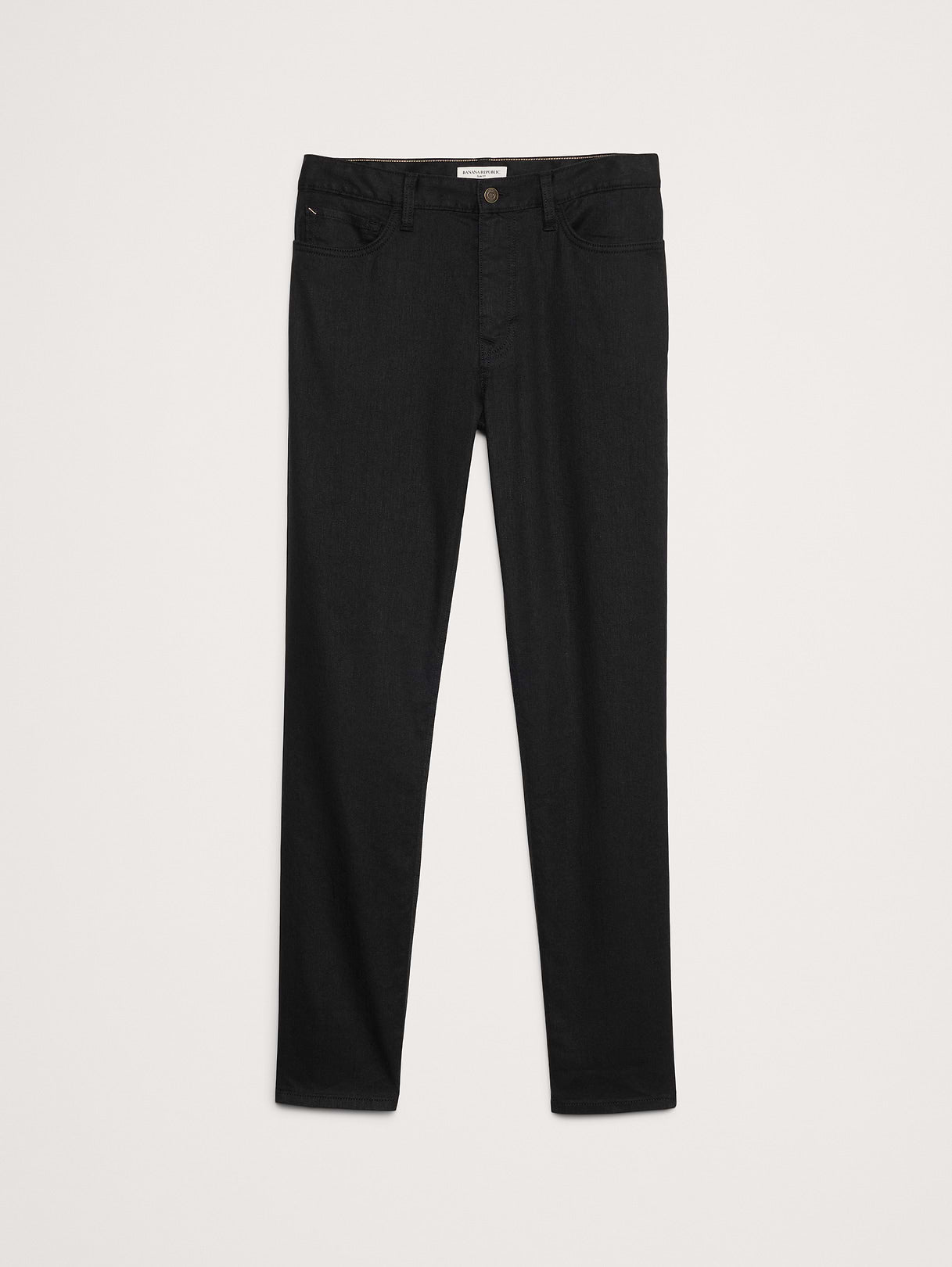 Slim Linen-Cotton Traveler Pant - Black