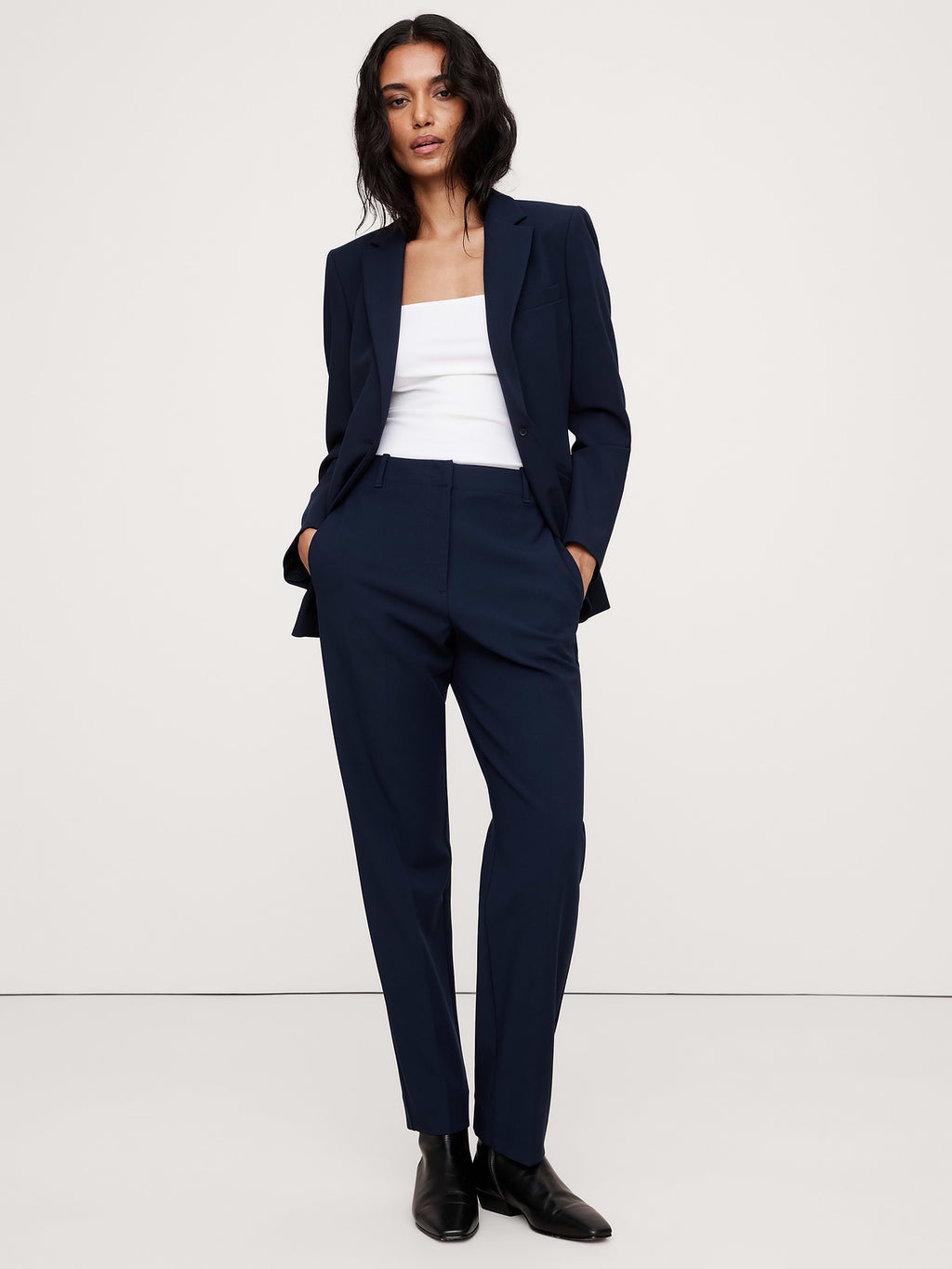 Slim Refined Blazer - Hyper Navy Blue