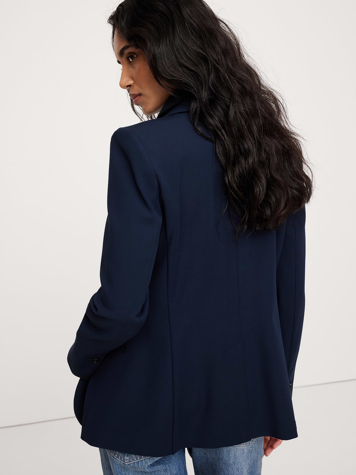 Slim Refined Blazer - Hyper Navy Blue