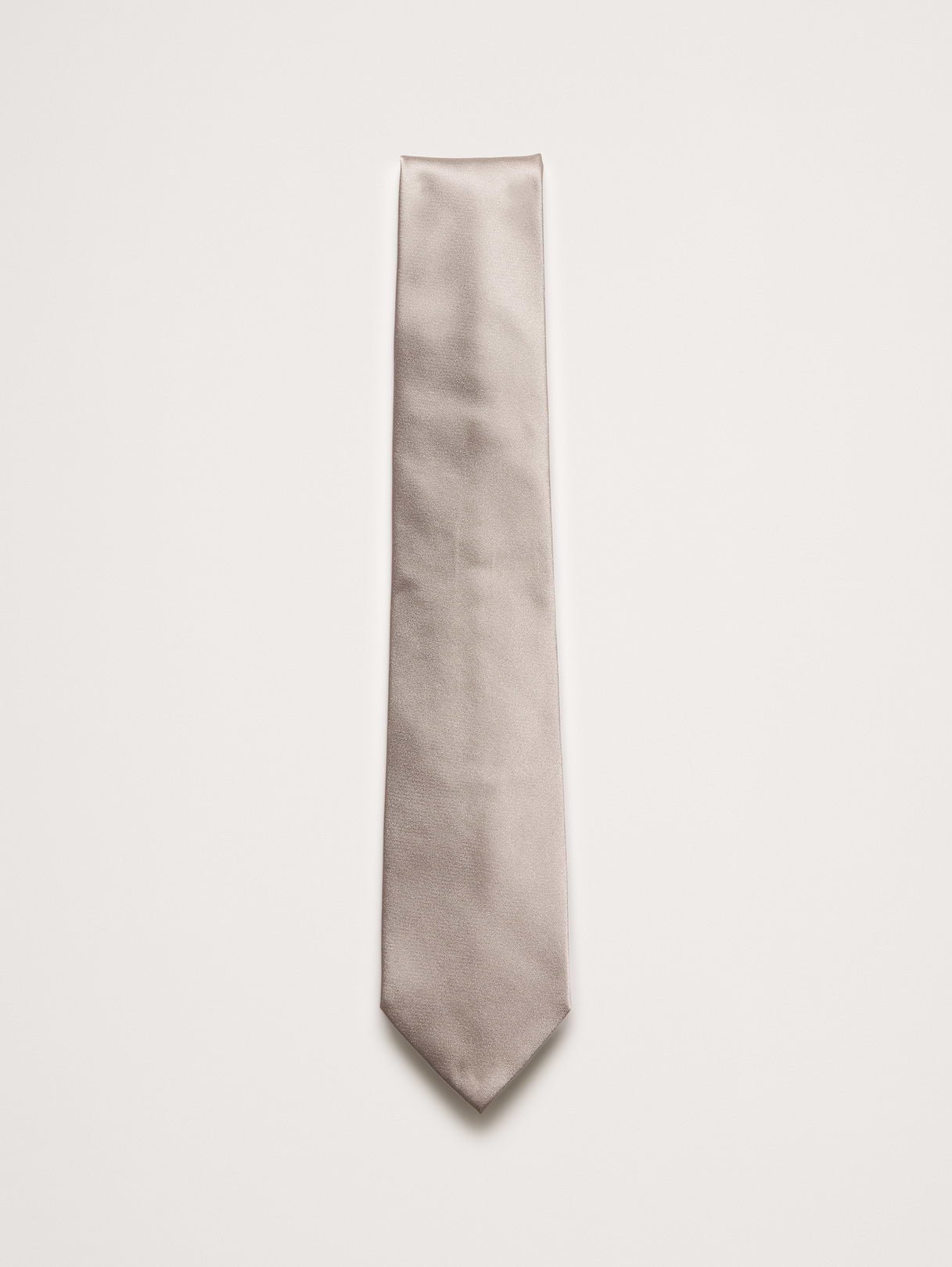 Solid Silk Tie - Taupe