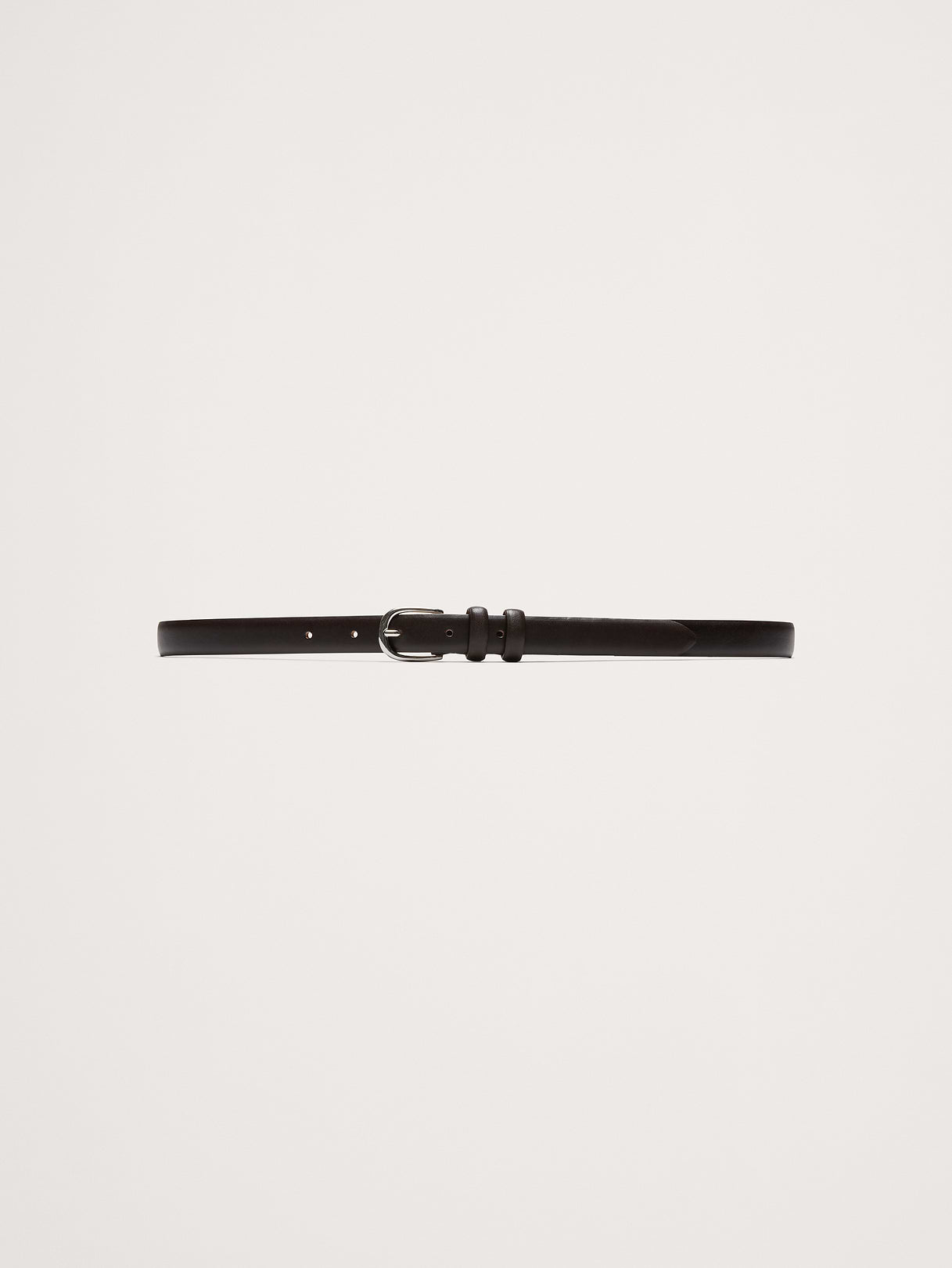 Slim Leather Belt - Chocolate Brown