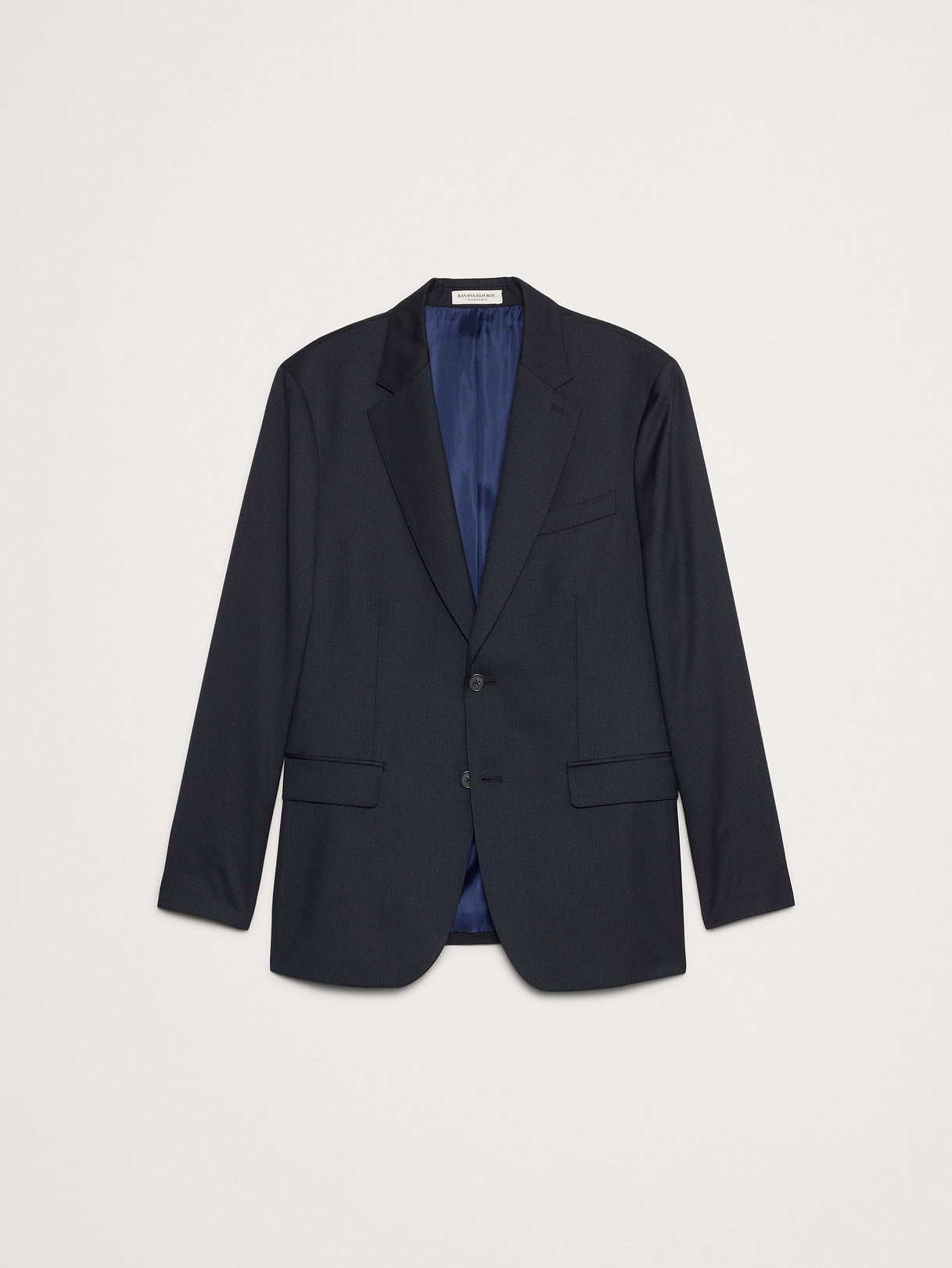 Signature Italian Houndstooth Suit Jacket - Navy Blue