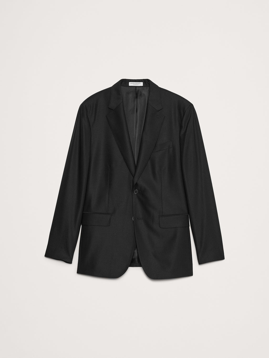 Signature Italian Hopsack Suit Jacket - Black
