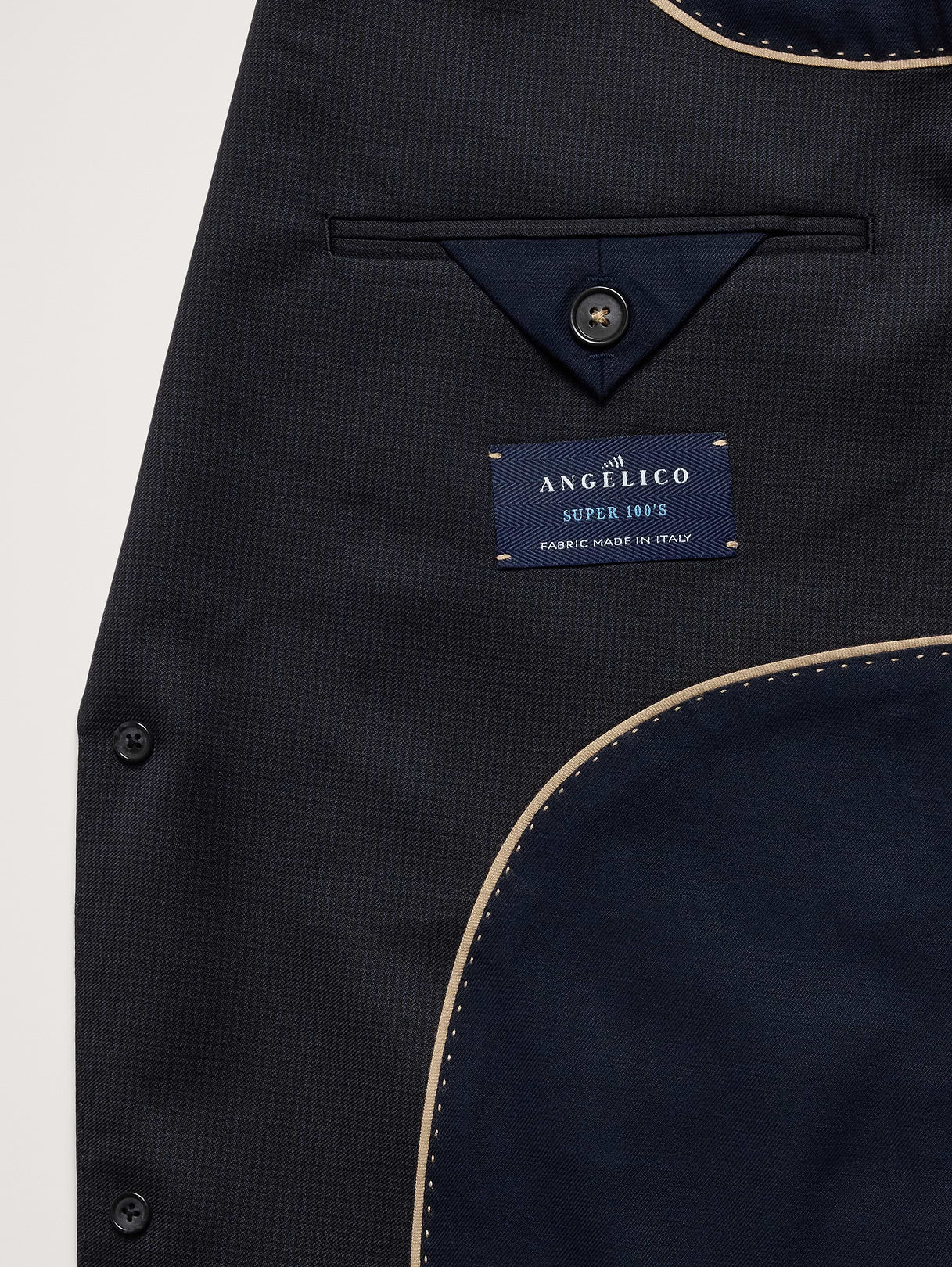 Signature Italian Houndstooth Suit Jacket - Navy Blue