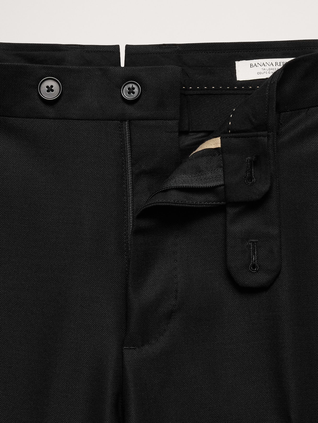 Signature Italian Hopsack Suit Pant - Black