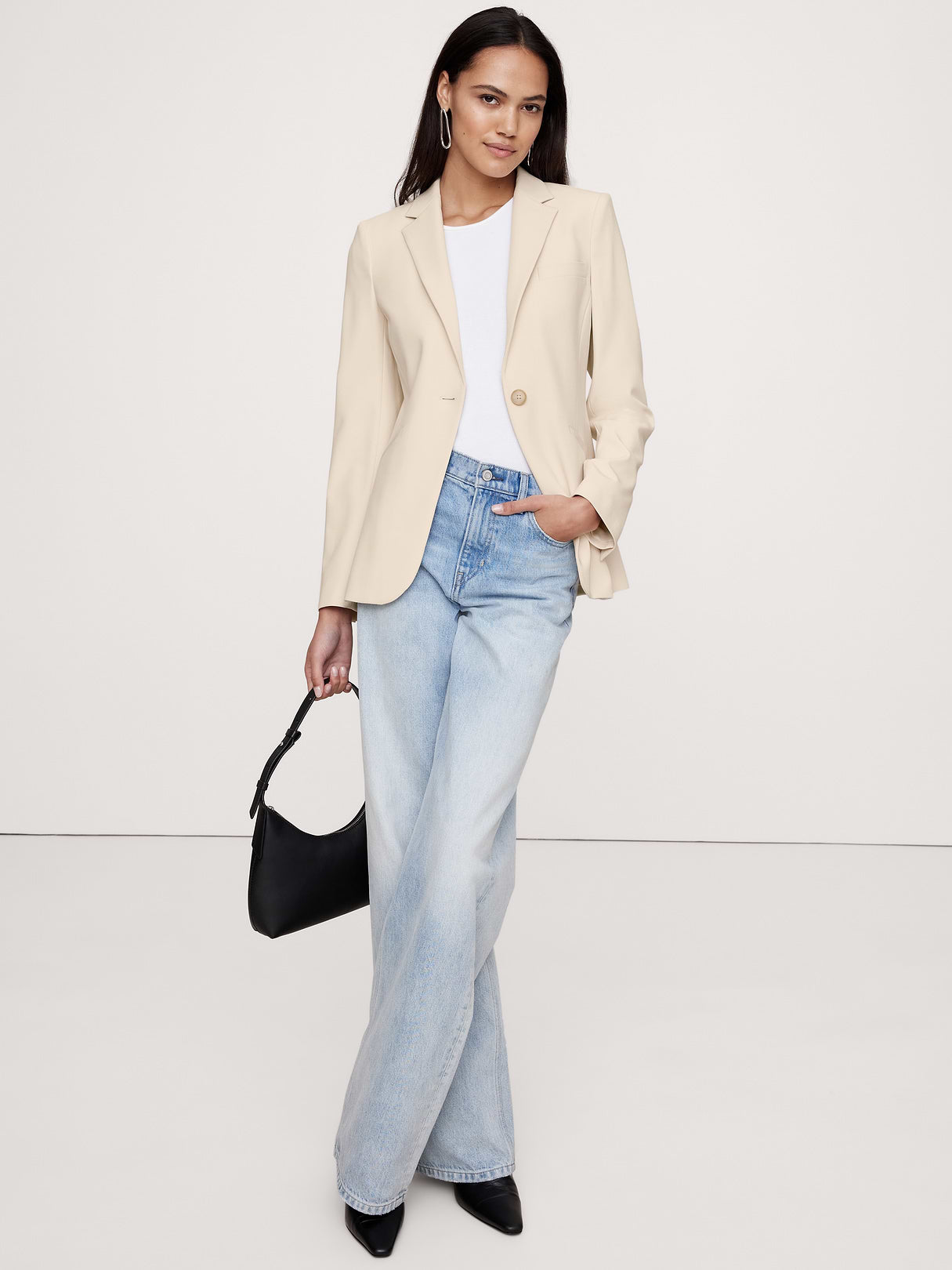 Slim Refined Blazer - Cream White