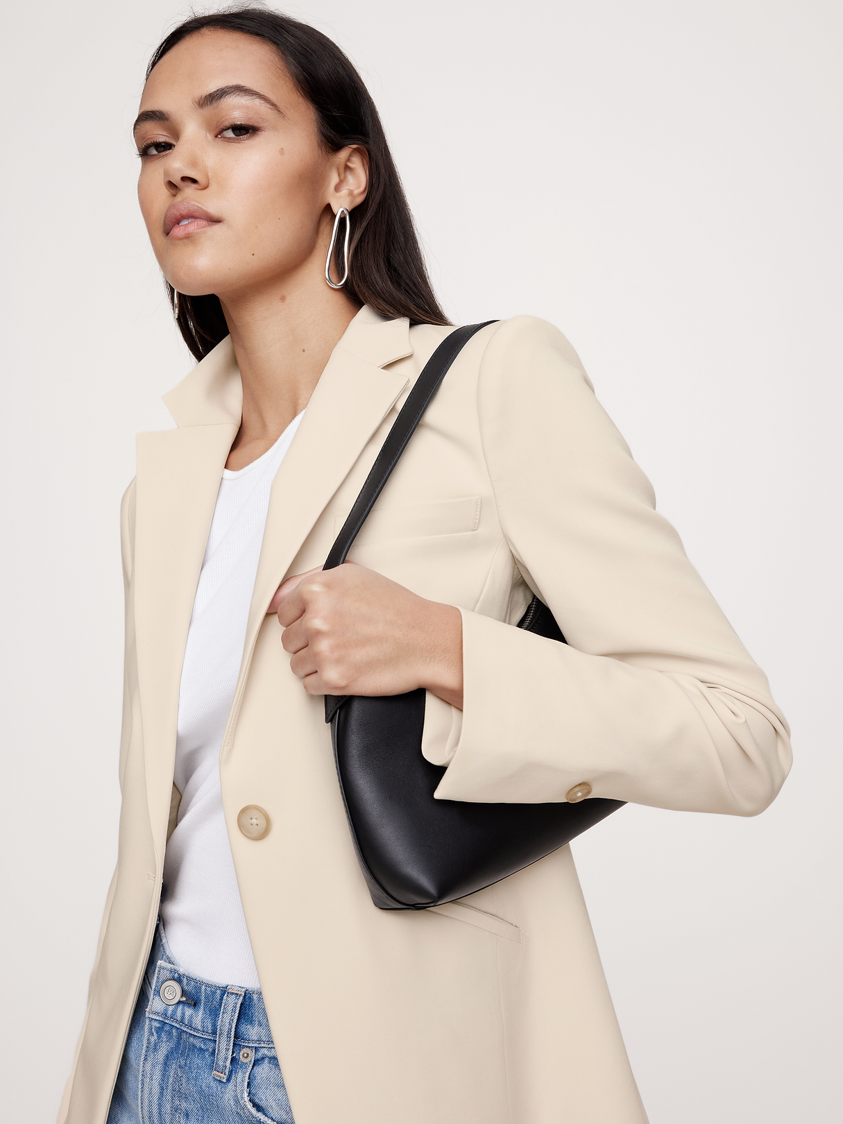 Slim Refined Blazer - Cream White