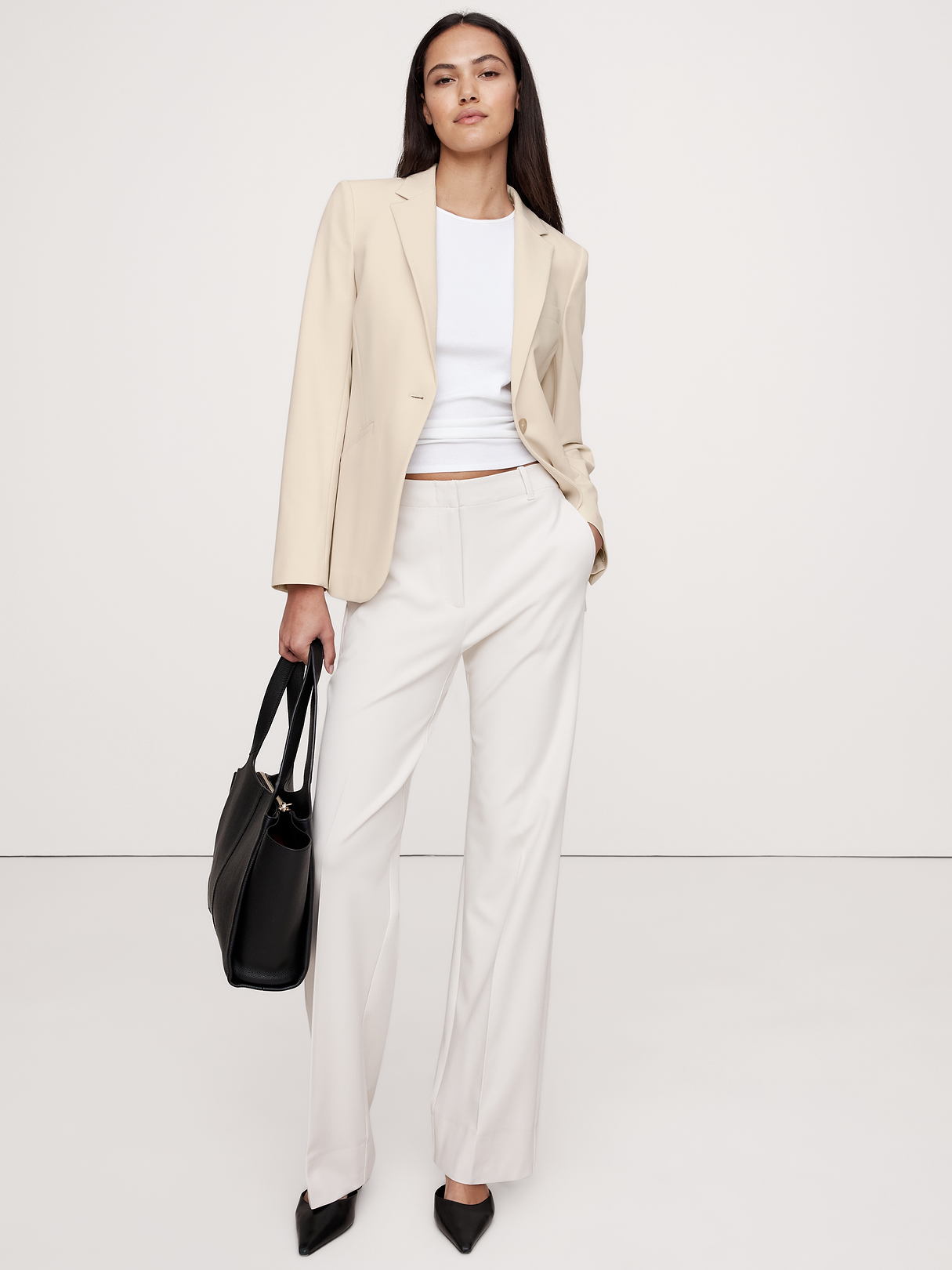 Slim Refined Blazer - Cream White