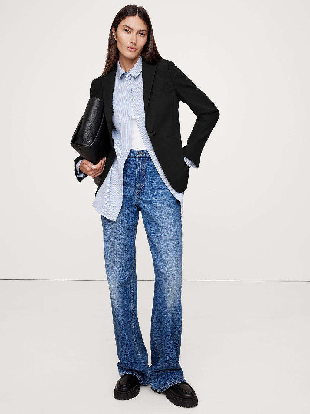Slim Refined Blazer - Black