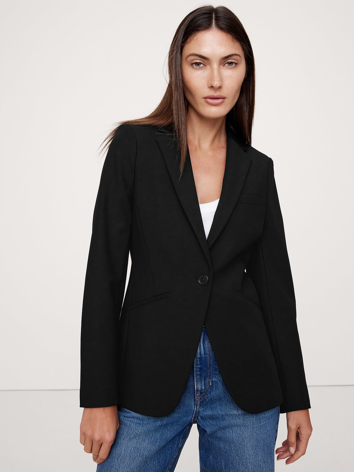Slim Refined Blazer - Black