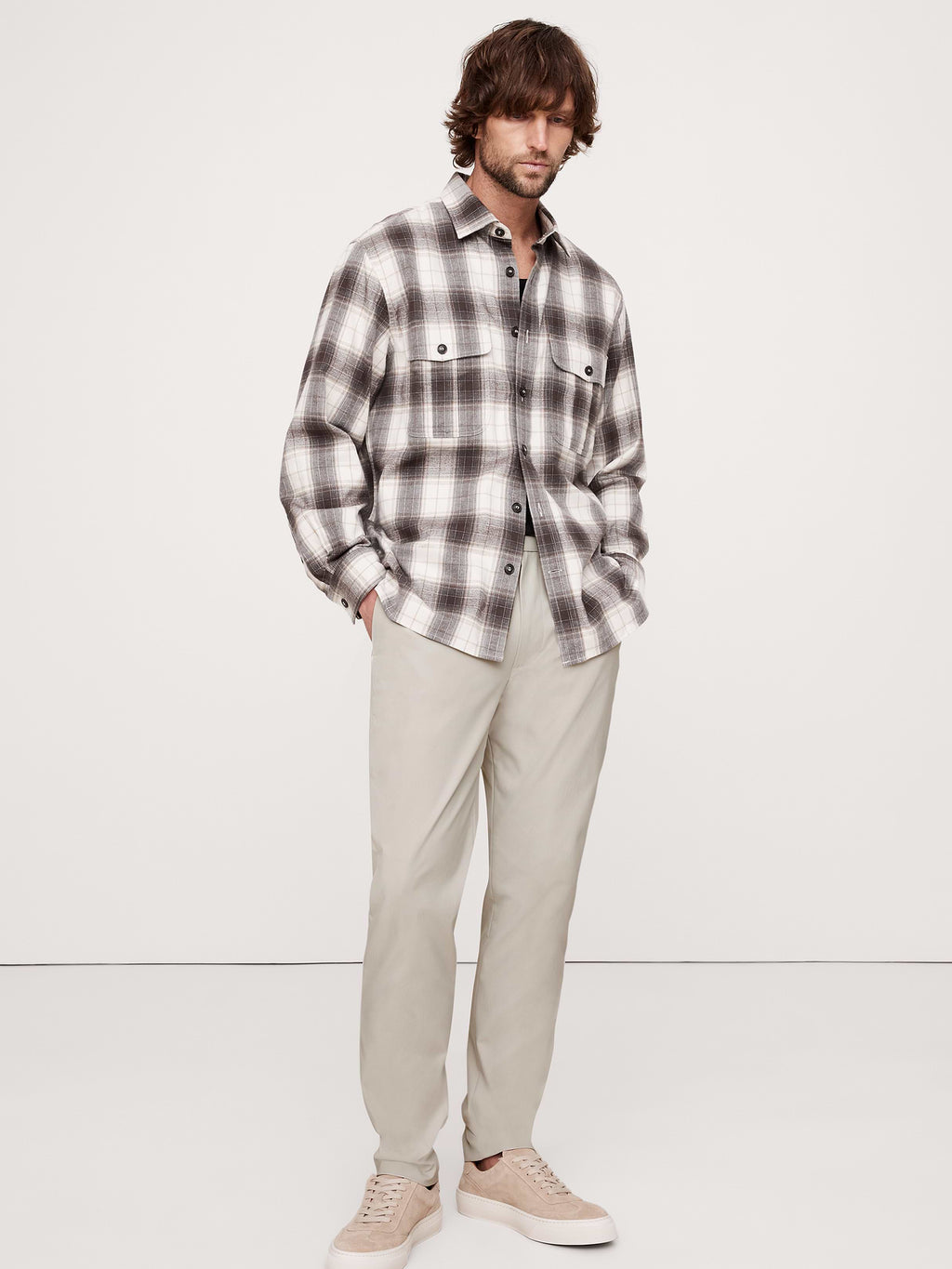 Athletic Slim Performance Pant - Light Khaki Beige