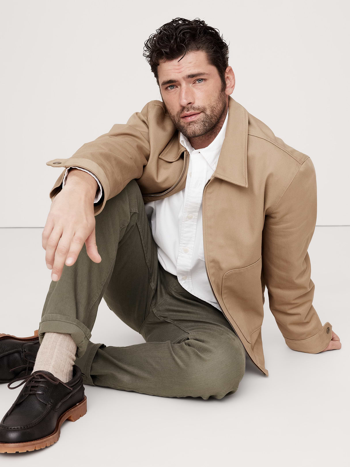 Slim Linen-Cotton Traveler Pant - Olive Green