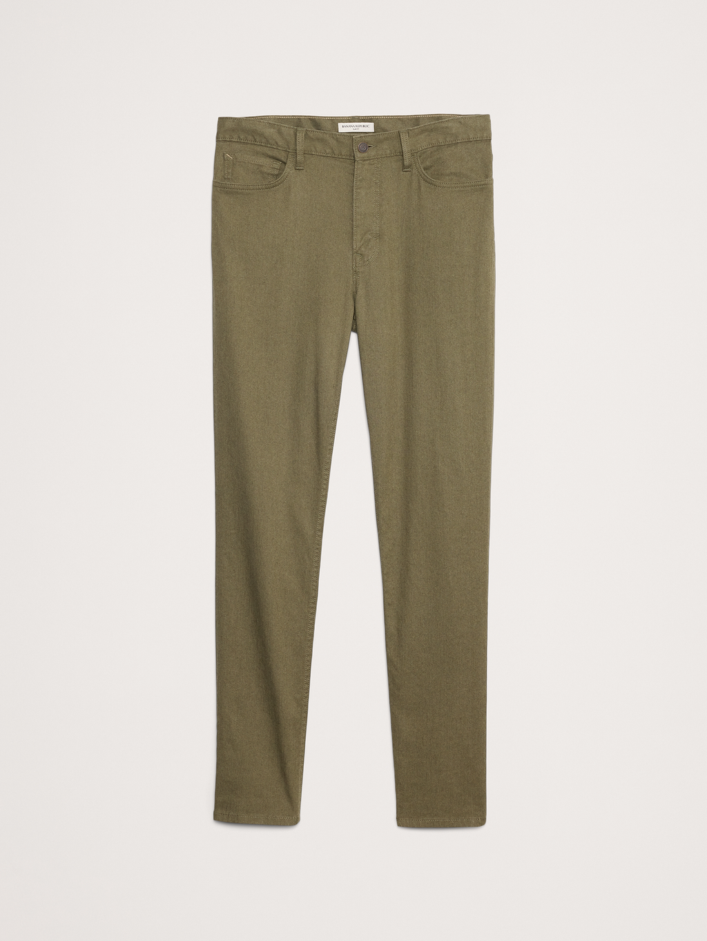 Slim Linen-Cotton Traveler Pant - Olive Green