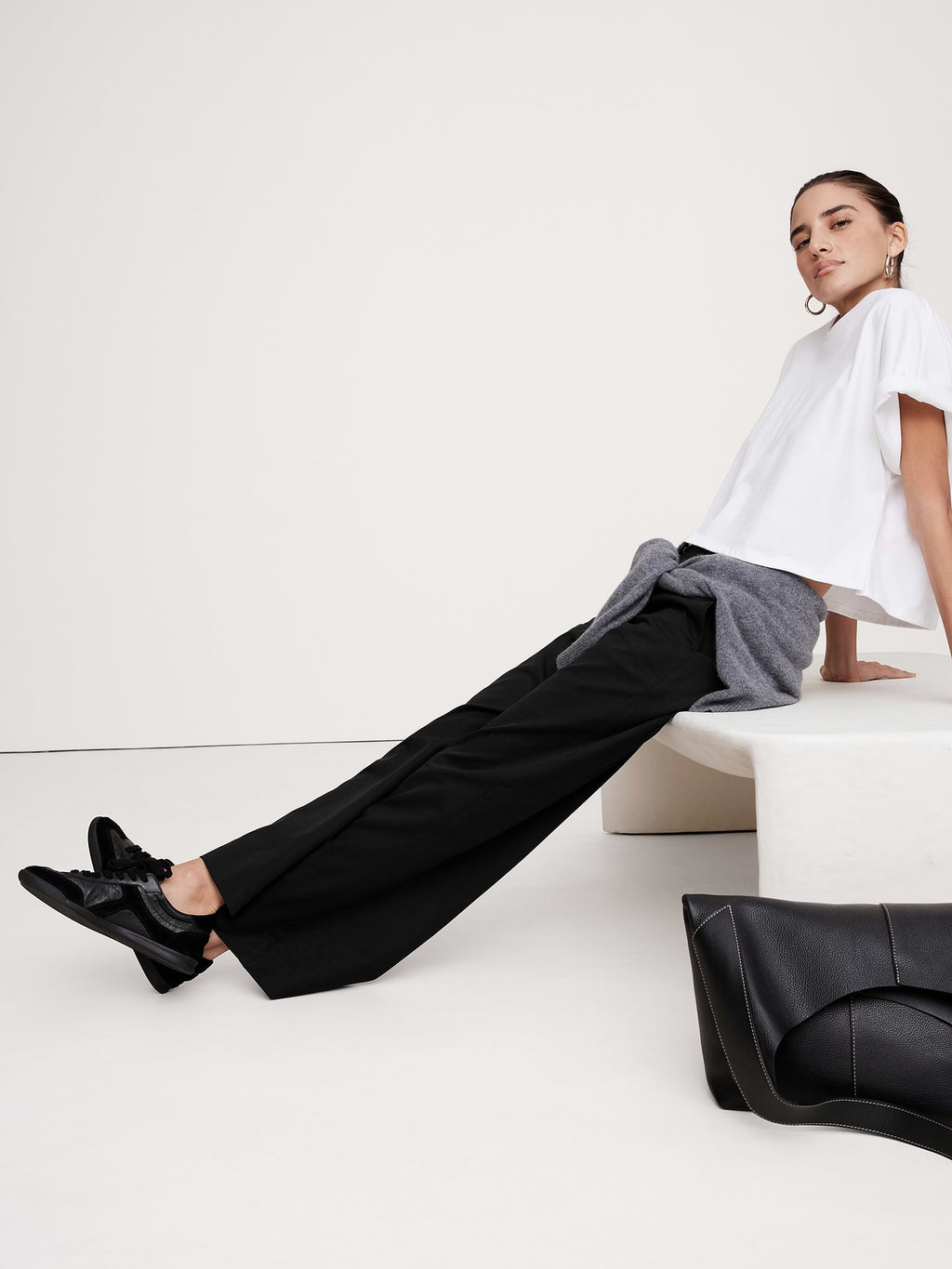 The Everyday Wide-Leg Pant in Tencel™-Cotton - Black