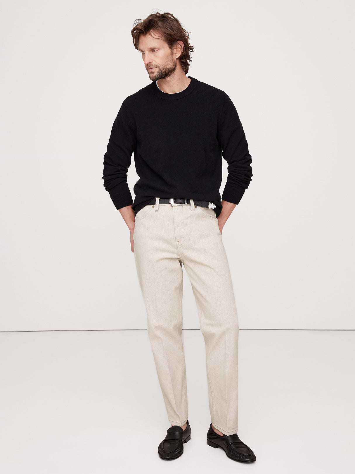 Vintage Straight Tailored Jean - Sea Salt