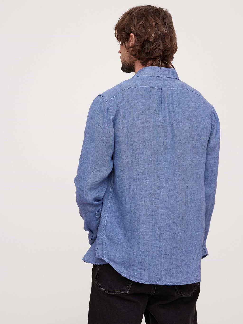 Slim-Fit Linen Shirt - Mariners Blue