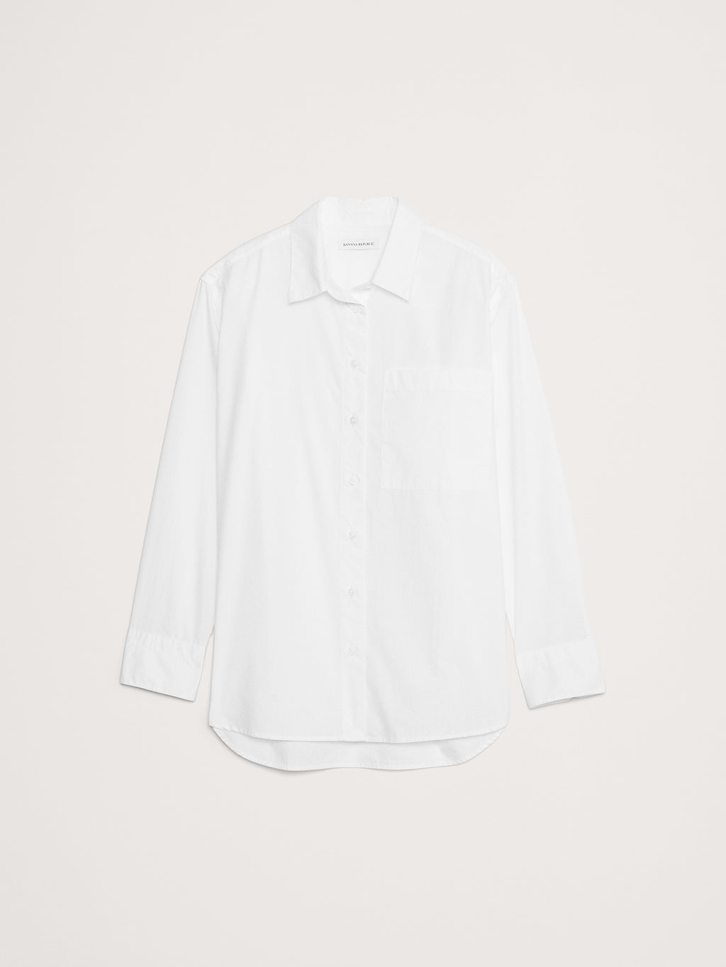 The Oversized Shirt in Cotton Poplin - White