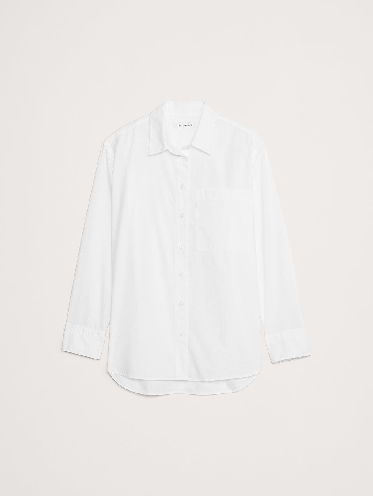 The Oversized Shirt in Cotton Poplin - White