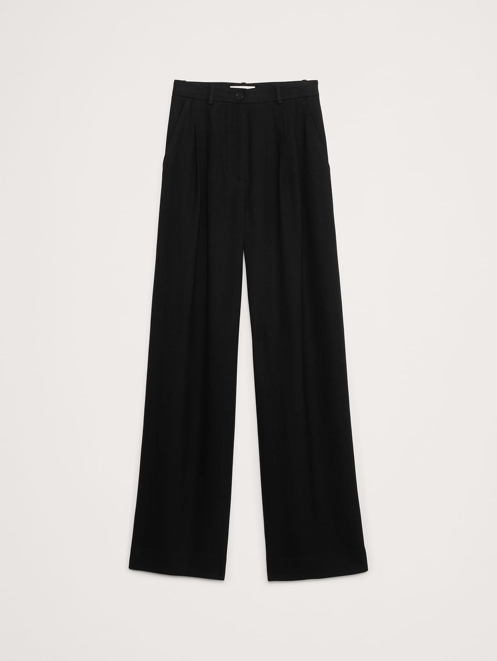 The Soho Wide-Leg Pant in Drapey Twill - Black