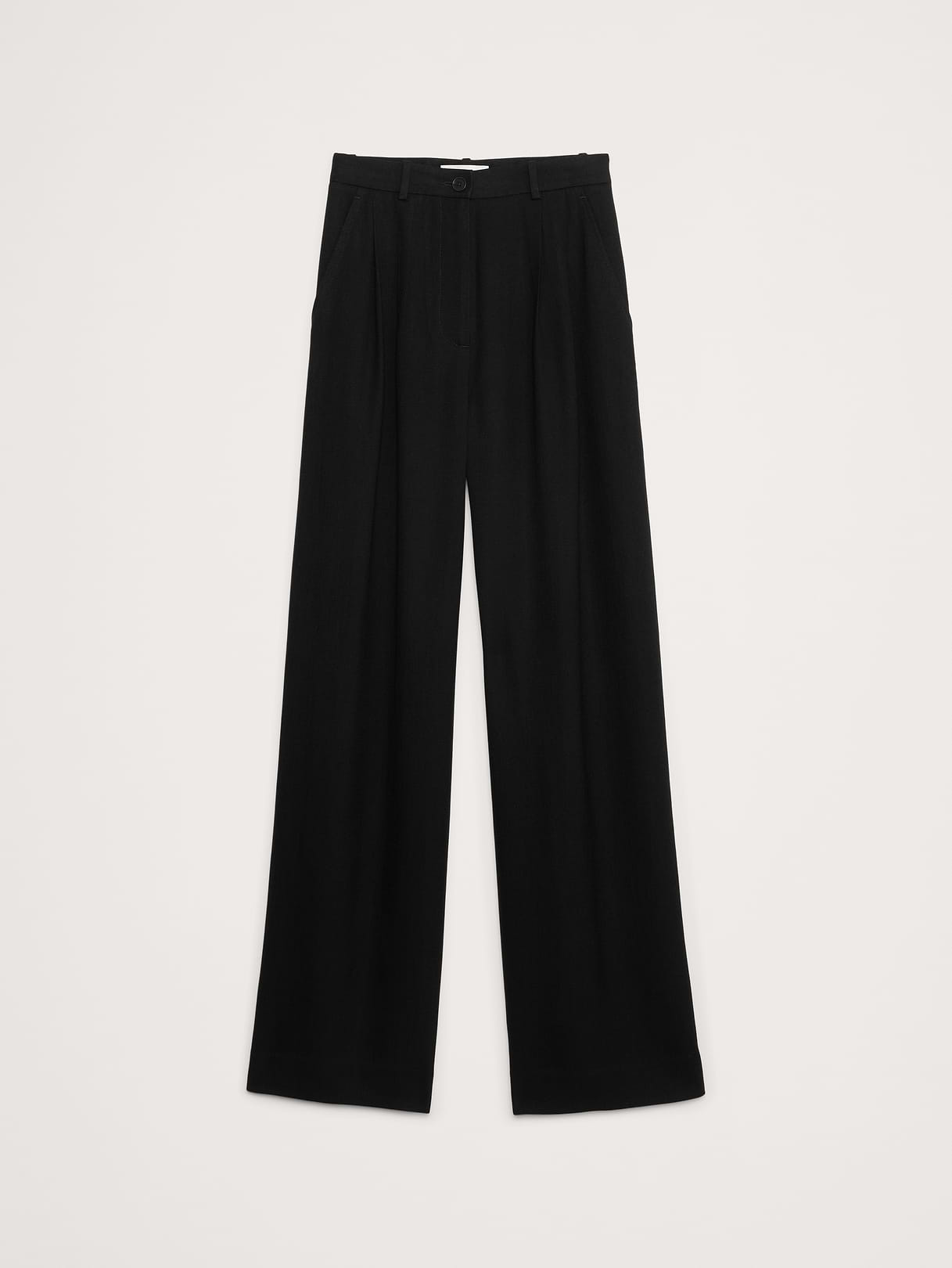 The Soho Wide-Leg Pant in Drapey Twill - Black