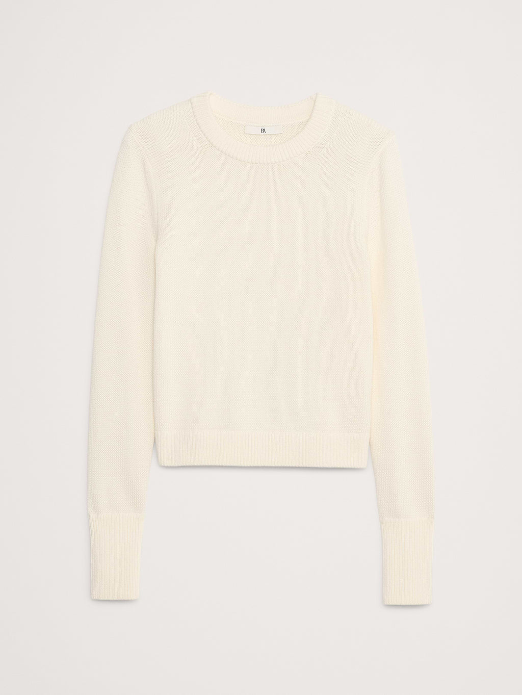 Larkspur Cotton-Silk Shrunken Sweater - Iced Vanilla Ivory